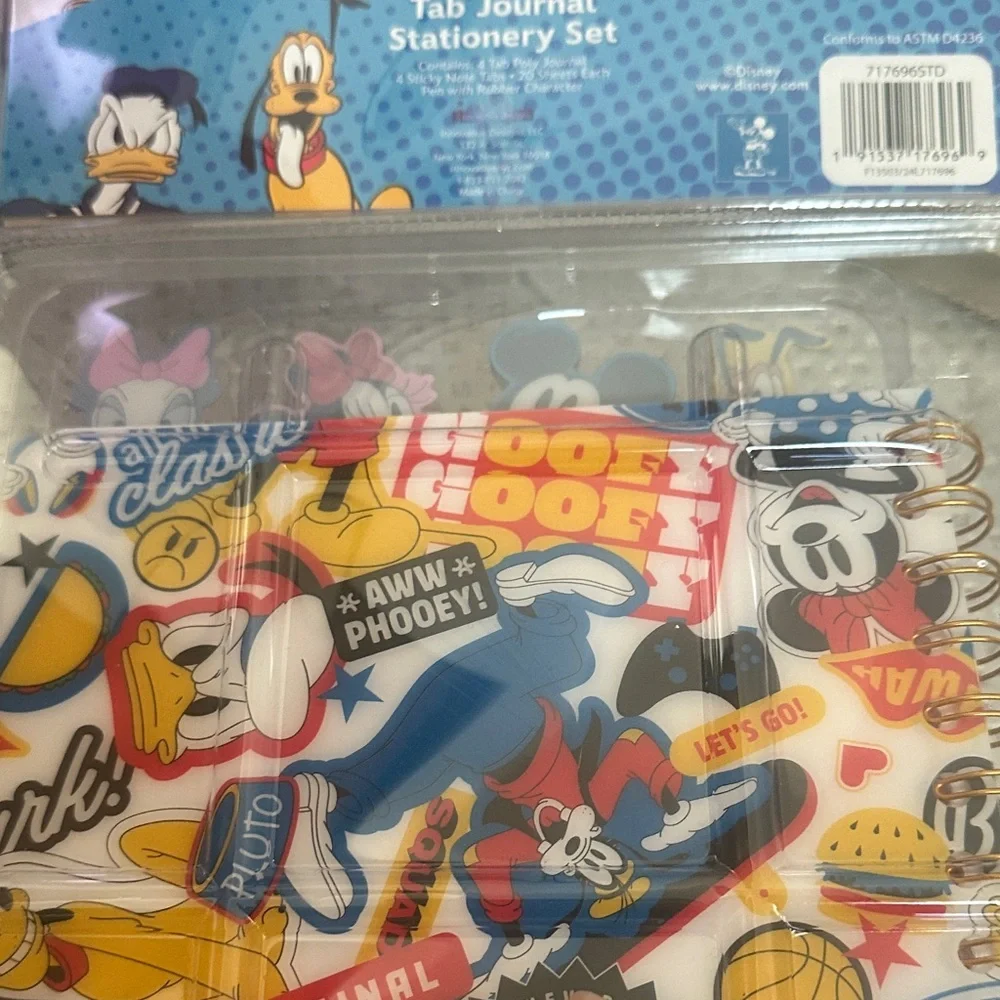Mickey and Friends Tab Journal Stationery Set NIP